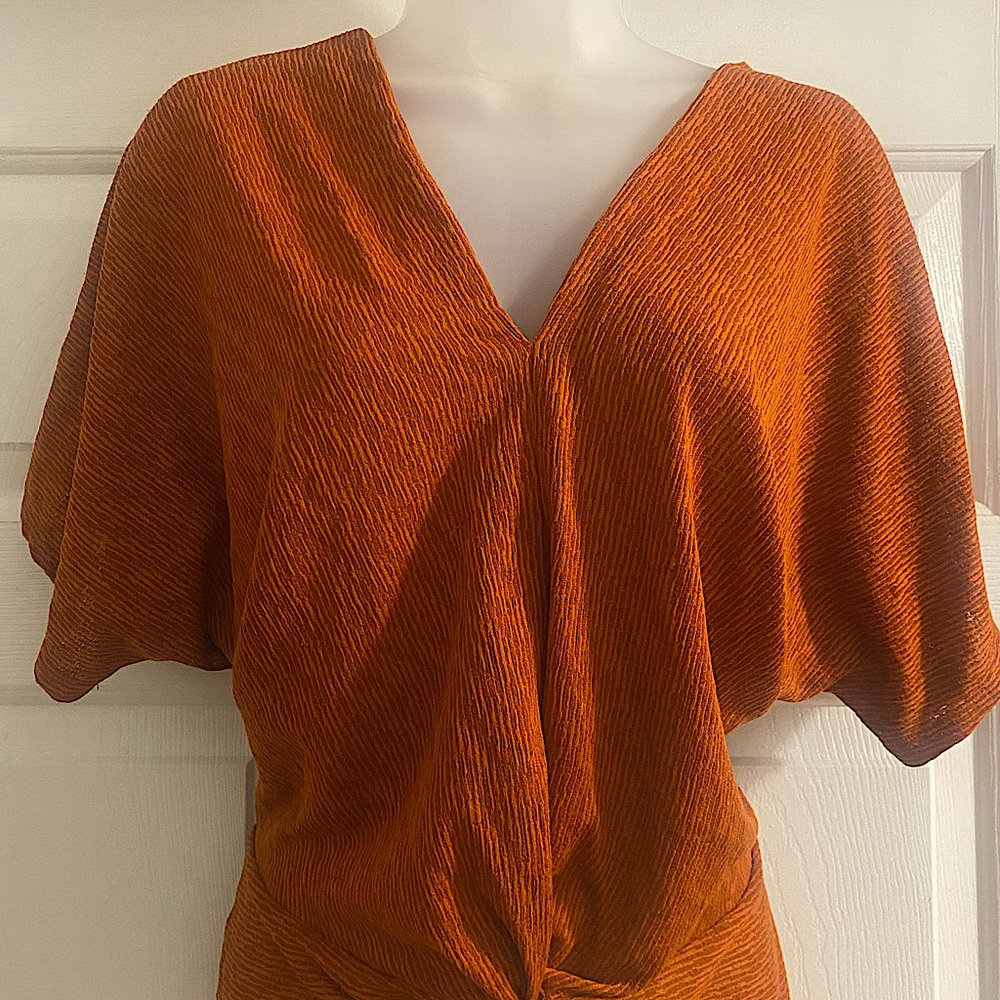 Orange textured top